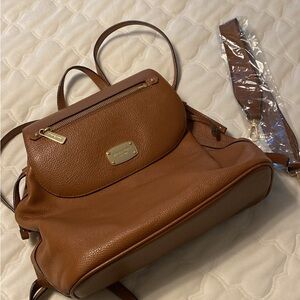 Michael Kors Tan Leather Backpack